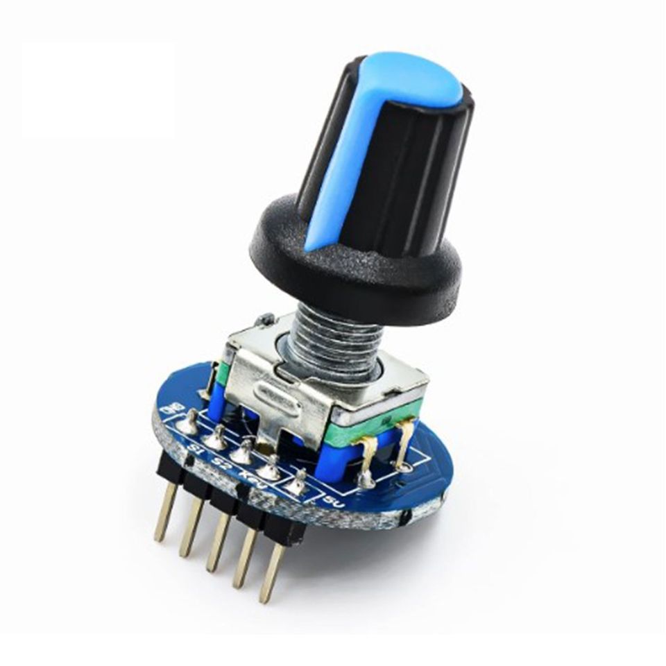 EC11 Encoder Module Rotary Potentiometer with Knob Cap (Blue/Black ...