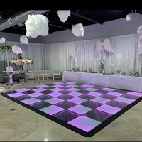 Piste de danse interactive LED personnalisée de luxe et piste de défilé LED interactive sensorielle à ondes adressables pour décorations de mariage