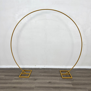 Vente directe usine – Arche florale en métal doré, support <span class=keywords><strong>de</strong></span> toile <span class=keywords><strong>de</strong></span> <span class=keywords><strong>fond</strong></span> rond <span class=keywords><strong>de</strong></span> 2 m pour ballons, décoration élégante pour événements et mariages, cadre <span class=keywords><strong>de</strong></span> support floral - Product Image 1