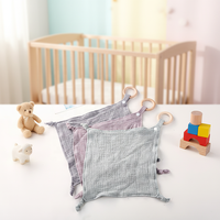 Serviette apaisante INS européenne pour bébé en pur coton, anneau de dentition pour nouveau-né, serviette à salive en tissu crêpe double couche, serviette pour poupée bébé