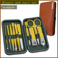 Longhui – Coffret de coupe-ongles en acier inoxydable en stock – Outils de manucure et pédicure de qualité professionnelle – Coffret cadeau pour soins à domicile avec sac en cuir