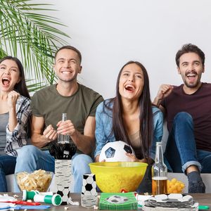 Assiettes et serviettes en papier de football, ensemble de vaisselle, fête d'anniversaire, vaisselle de fête, fournitures de fête de football, assiettes en papier de football - Product Image 6