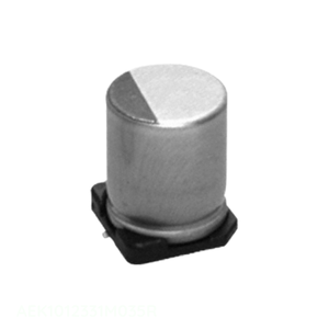 Condensateur SMD 330 µF 20% 35V, montage en surface, en aluminium, distributeur agréé AEK1012331M035R - Product Image 1