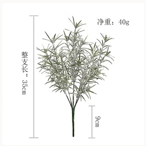 Plante décorative d'intérieur artificielle Meng Jie, romarin vert à 7 têtes, Hedyotis Diffusa - Product Image 2