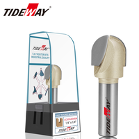Fraise à rainurer pour le travail du bois TIDEWAY en carbure de tungstène revêtu d'étain, pour fraisage frontal CNC, à fond rond profond et courbe, 12mm HRC93