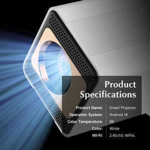 Proyector Islámico con Android 14, Reloj de Oración, Reproductor de Corán, <span class=keywords><strong>Netflix</strong></span> y YouTube para Noches de Cine Familiares Musulmanes y Adoración Diaria - Product Image 3