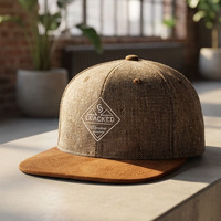 Gorras de Béisbol Personalizadas al por Mayor de 6 Paneles de Cáñamo y Algodón con Logotipo de Goma en Relieve, Gorras Deportivas con Cierre a Presión