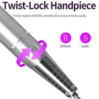 Ponceuse à ongles professionnelle à clipser à la ceinture, lime à ongles électrique robuste pour salons de manucure