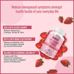 485 Gummies Cranberry Gummies PMS vitamin menstruasi keseimbangan Gummies PMS Cramp <span class=keywords><strong>Relief</strong></span> mengurangi ayunan Hormonal - Product Image 2