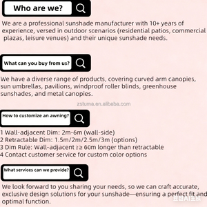 Auvent électrique à boîte complète avec cadre en aluminium, auvent rétractable en tissu imperméable avec lumières - Product Image 4