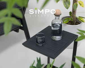 SIMPOLIFESTYLE - Muebles de Exterior de Primera Calidad, Tumbona LUNAR, Jardín, <span class=keywords><strong>Terraza</strong></span>, Hotel, Resort, Conjunto de Sofá y Sillón de Aluminio y Tela - Product Image 3