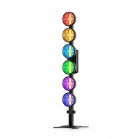 Projecteur de scène rétro LED RGBW DMX512 à six têtes verticales, sur pied en nid d'abeille, pour DJ, club, mariage, théâtre, spectacle, événement