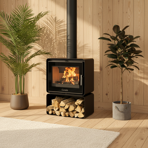 Poêle à bois à économie d'énergie avec <span class=keywords><strong>plaque</strong></span> en acier épaissie pour une puissance thermique élevée - Product Image 2