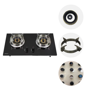 JZQ-G214 2-burner gốm đung Trung Quốc nhà sản xuất của Tempered Glass Bếp gas HOB tương thích LPG điện/pin điện - Product Image 2