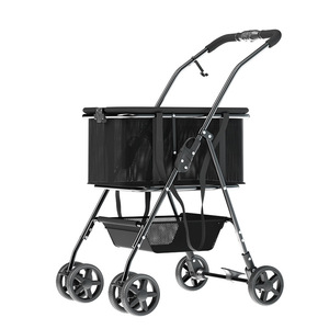 2023 Offre Spéciale chat <span class=keywords><strong>chiot</strong></span> chien double poussette pour animaux de compagnie luxe 4 roues Double poussette pour animaux de compagnie - Product Image 4