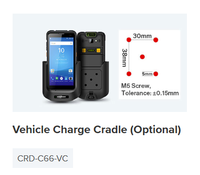 Pengisi Daya Cradle Kendaraan yang Dipasang di Kendaraan untuk Pengisian Daya PDA Chainway C66