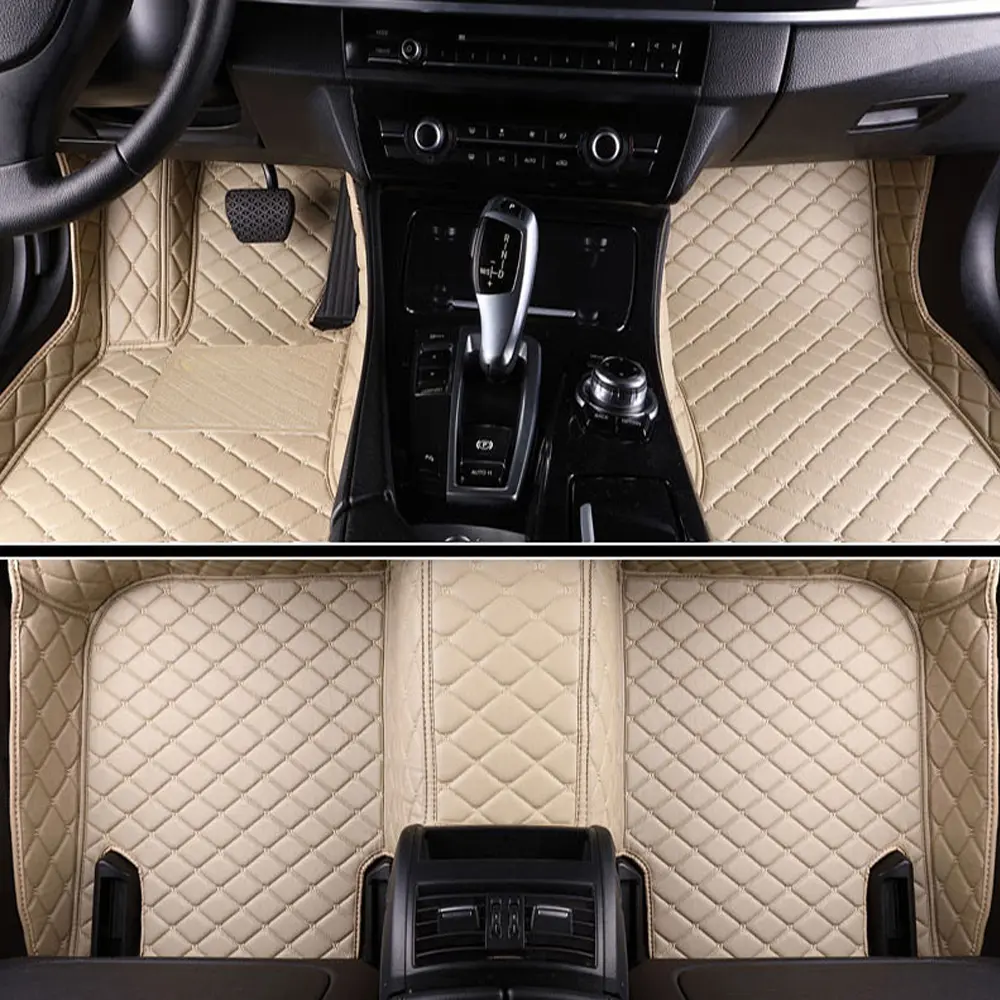 Autozubehör Interieur Custom Luxus Leder Auto Fußmatten Auto Teppich für Toyota/Hyundai/Ford/Tesla