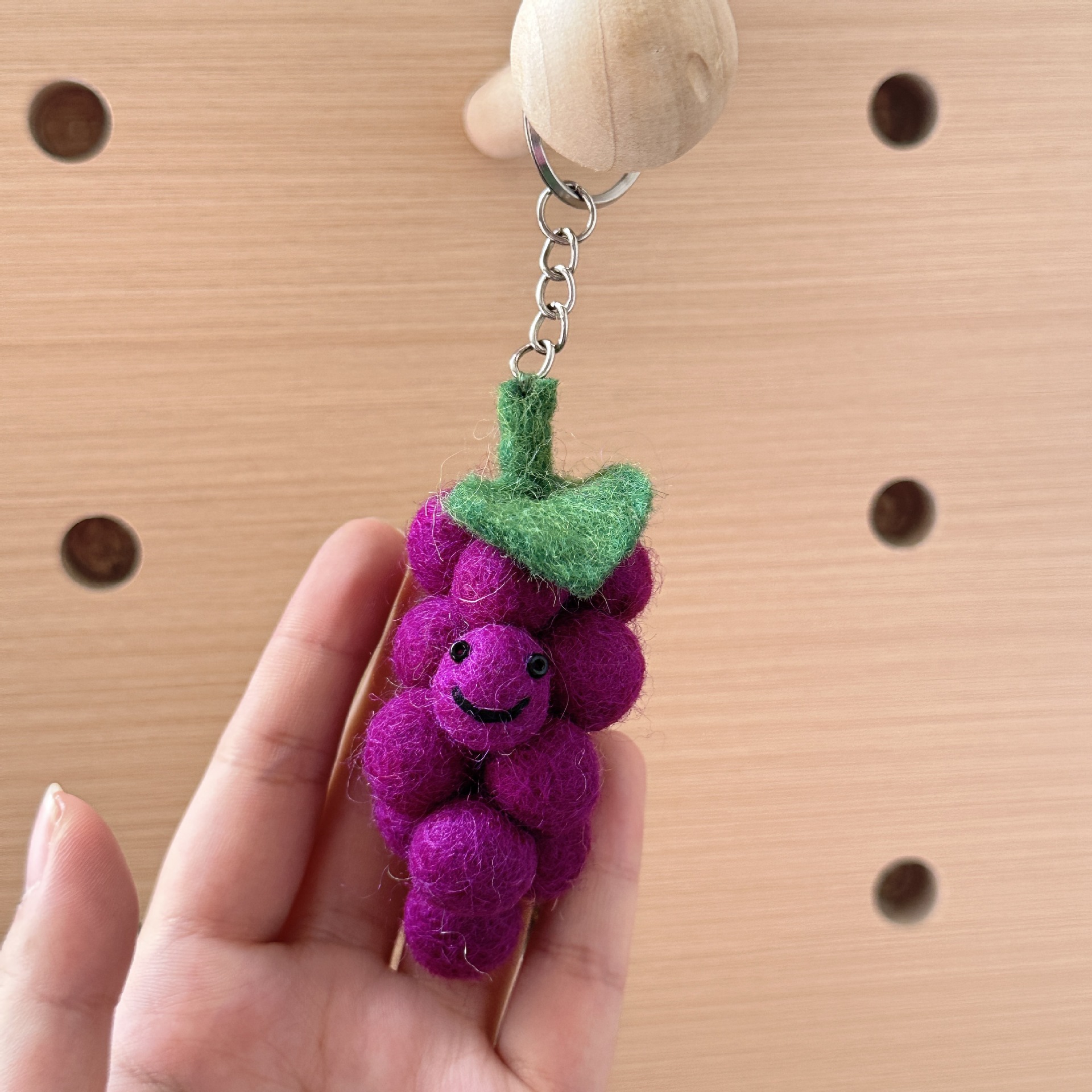 Porte-clés en feutre de laine, fruits et légumes * 30