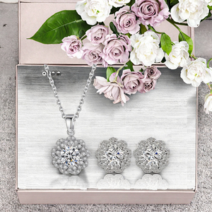 Plated Trendy Earrings & Necklace Set for Women-Gift Engagement Party Accessories - Product Image 3