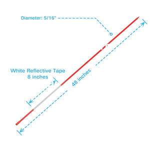 เสาสัญญาณไฟเบอร์กลาสสำหรับติดถนนขนาด8มม. * ลิตร1220มม. ทนทาน - Product Image 5