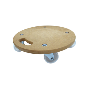 Chariot à ramper tortue poids léger petit chariot de meubles mobiles en bois MDF rond avec outils manuels de matériel de Surface anti-dérapant - Product Image 1