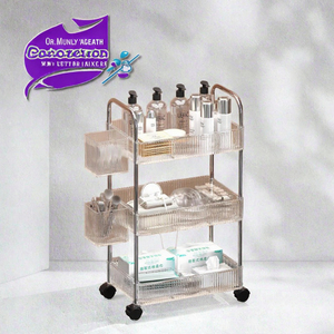 Carrito de Herramientas Plegable Portátil de Acero Inoxidable de Alta Gama para Salón de Belleza, Barbería, Centro Comercial y Sala de Estar - Product Image 3