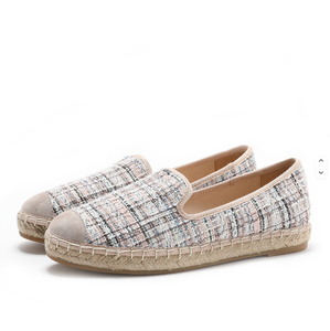 Hochwertige Gewebte <span class=keywords><strong>Stoff</strong></span>-<span class=keywords><strong>Espadrilles</strong></span> mit Strohmuster, Flache Mokassins für Damen - Product Image 5