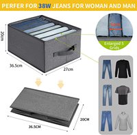 Organisateur de tiroir de rangement d'articles ménagers nouvelle tendance pour Jeans pantalons garde-robe vêtements organisateur de placard