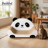 Canapé-griffoir moderne en carton ondulé en forme de panda, grand format, classique, durable, écologique, inclinable, design à 4 niveaux, vente en gros