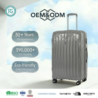 Valise rigide extensible légère et durable de haute qualité en PP, grande capacité, sac de voyage à roulettes moderne