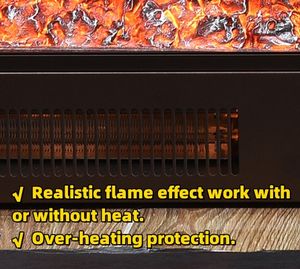 Réaliste Fire Place décor flamme <span class=keywords><strong>bois</strong></span> brûlant mural encastré LED cheminées électriques chauffage <span class=keywords><strong>insert</strong></span> - Product Image 3