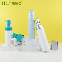 Bouteille en plastique PET pour mousse, vide, ronde, 100 ml/120 ml/150 ml/200 ml/250 ml, pour nettoyant visage, avec pompe à pression pour mousse