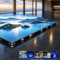 X-color P2.9 Dış Mekan İnteraktif Olmayan Zemin LED Ekranı 500*500mm Temperli Camlı Kabinli LED Dans Pisti Ekran Paneli