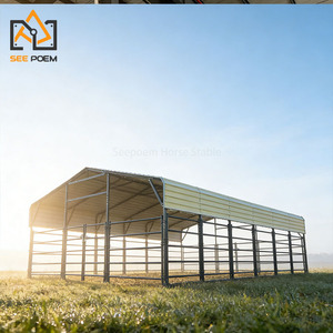 Box per Cavalli da Esterno con Telaio in Acciaio Zincato a Caldo, Marca Seepoem, Vendita Diretta dalla Fabbrica, Riparo per Bestiame, Tettoia con Garanzia di 2 Anni - Product Image 3