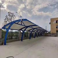 Structure de membrane tendue en PVC/PVDF imperméable pour l'extérieur, tente de carport, auvent pour voiture, tentes de stationnement