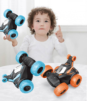 Voiture télécommandée électrique à rotation 360° pour enfants, jouet de cascade avec lumières et musique