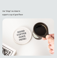 Sous-verre en céramique écologique, support de tasse, accessoire de café, résistant à la chaleur, minimaliste, haut de gamme, personnalisable avec logo, emballage en boîte métallique