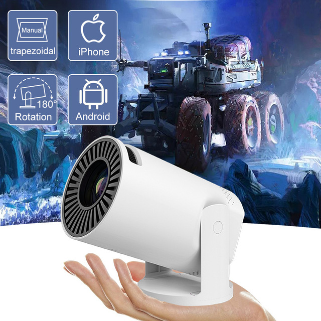 HY300 Mini Wired Portable LED Projector Home HD 480P Resolution Pico LCD Type-C USB Plug Pocketable Built-In Speakers 60ANSI