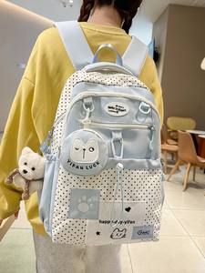 Mochila escolar bonita de nailon para niñas, Mochila para estudiantes adolescentes, Mochila escolar con múltiples bolsillos, Mochila Kawaii para ordenador portátil, Mochila - Product Image 4