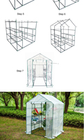 Usine en gros petite promenade dans la maison verte Mini serre de jardin pour intérieur extérieur en plastique plante passe-temps serres