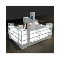 Comptoir de Présentation de Bijoux en Aluminium Moderne pour Magasin, Petit Meuble de Caisse, Vitrine de Bijouterie avec Verre