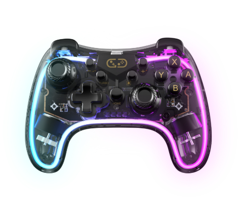 For Nintendo Switch/Switch Lite/OLED/Android/IOS13.0/PC,with RGB LED Lighting/ Vibration/Turbo Mobile Wireless Gamepad
