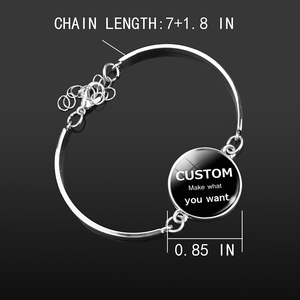 Custom Photo <strong>Bracelet</strong> for Women Men Birthday Gift Anniversary Present - <strong>Personalized</strong> DIY <strong>Name</strong> Jewelry Silver Fashion Bangle - Product Image 3