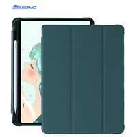 Coque de protection antichoc en TPU semi-transparente pour iPad Air 11 M4 2026 avec support pour stylet