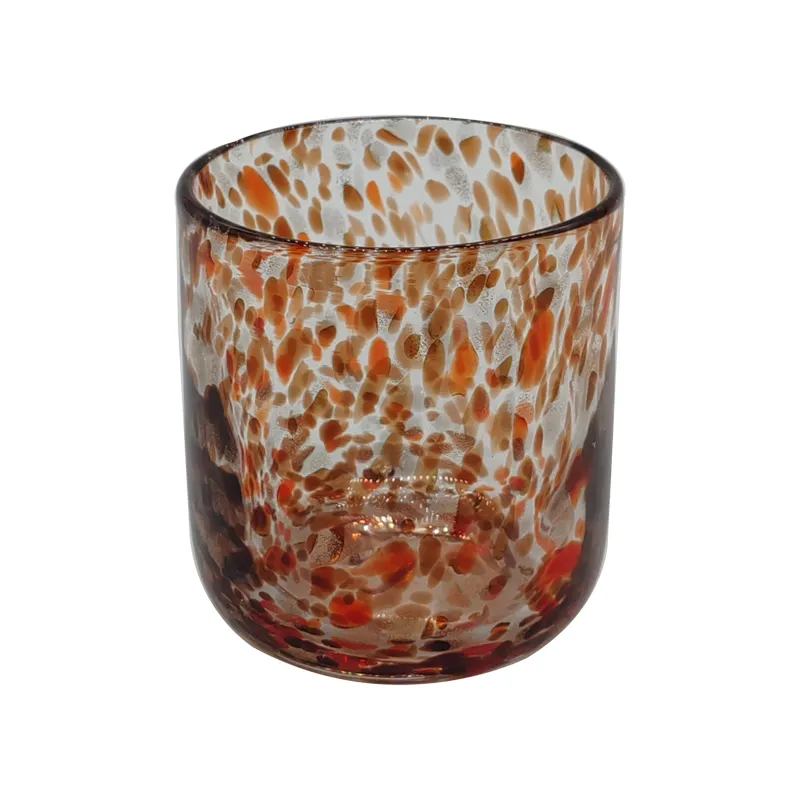 10oz mano soffiato Vintage Confetti Whisky di vetro color bordeaux vetro di roccia messicano Tumbler bicchiere di Whisky tazza di vetro per il ringraziamento