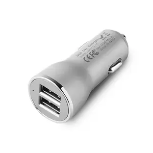 Großhandel abs beschichtet mit Metall öl Schnell ladung USB Dual Typ C Autotelefon Ladegerät Auto Handy halter Ladegerät