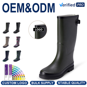 <span class=keywords><strong>Botas</strong></span> <span class=keywords><strong>de</strong></span> Lluvia <span class=keywords><strong>Altas</strong></span> para <span class=keywords><strong>Mujer</strong></span> con Logotipo Personalizado, <span class=keywords><strong>Botas</strong></span> <span class=keywords><strong>de</strong></span> Goma Impermeables hasta la Rodilla con Correa Ajustable, Venta al Por Mayor - Product Image 1