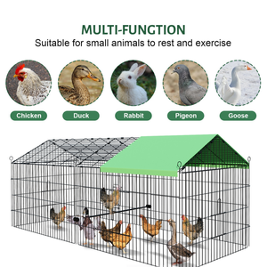 Buiten Gevogelte Kooi Opvouwbare Afneembare Plastic Kip Eend Konijn Kooi Gevogelte Kooi Met Regendoek - Product Image 3