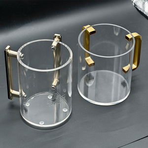 ถ้วยล้างมืออะคริลิคแบบใสสำหรับพิธีกรรมเนติลัต ยาไดม์ ยี่ห้อ Judaica Lucite ทรงกลม พร้อมหูจับรูปทรงกิ่งไม้ตกแต่ง - Product Image 4