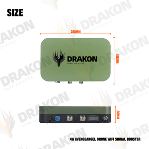Amplificatore di Segnale WiFi DRAKON per Droni/FPV da Esterno, Logo Personalizzabile, Dual-Band (2.4GHz/5.8GHz), Doppia Antenna, Copertura 25KM, Guadagno 18dBi - Product Image 6